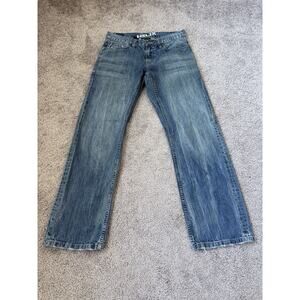 Helix Relaxed Straight Jeans Mens 30x30 (actual 32x31) Blue Denim Mid Rise